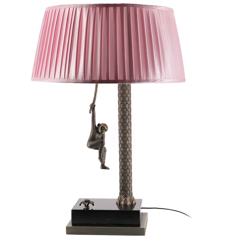 Настольная лампа Джунгли Table Lamp Jungle Pink Латунь Античная полированная Черный Мрамор Nero Розовый Настольная лампа Джунгли Table Lamp Jungle Pink Латунь Античная полированная Черный Мрамор Nero Розовый в Твери | Loft Concept