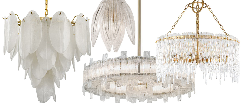 Textured Glass Chandelier Textured Glass Chandelier