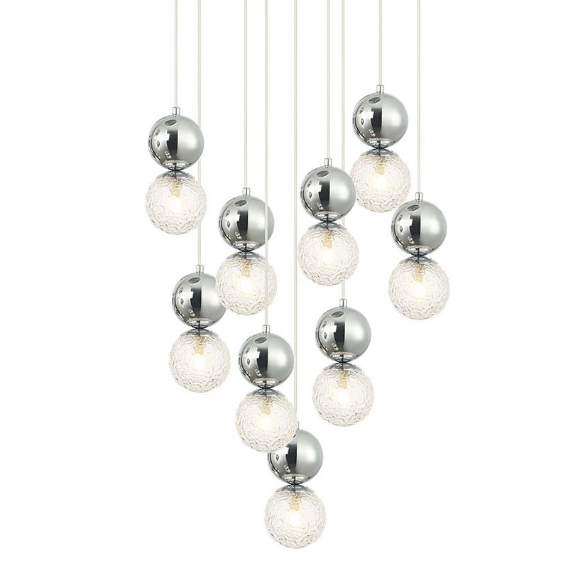 Люстра Lennert Chrome Cascade Chandelier Хром Прозрачное Стекло Люстра Lennert Chrome Cascade Chandelier Хром Прозрачное Стекло в Твери | Loft Concept