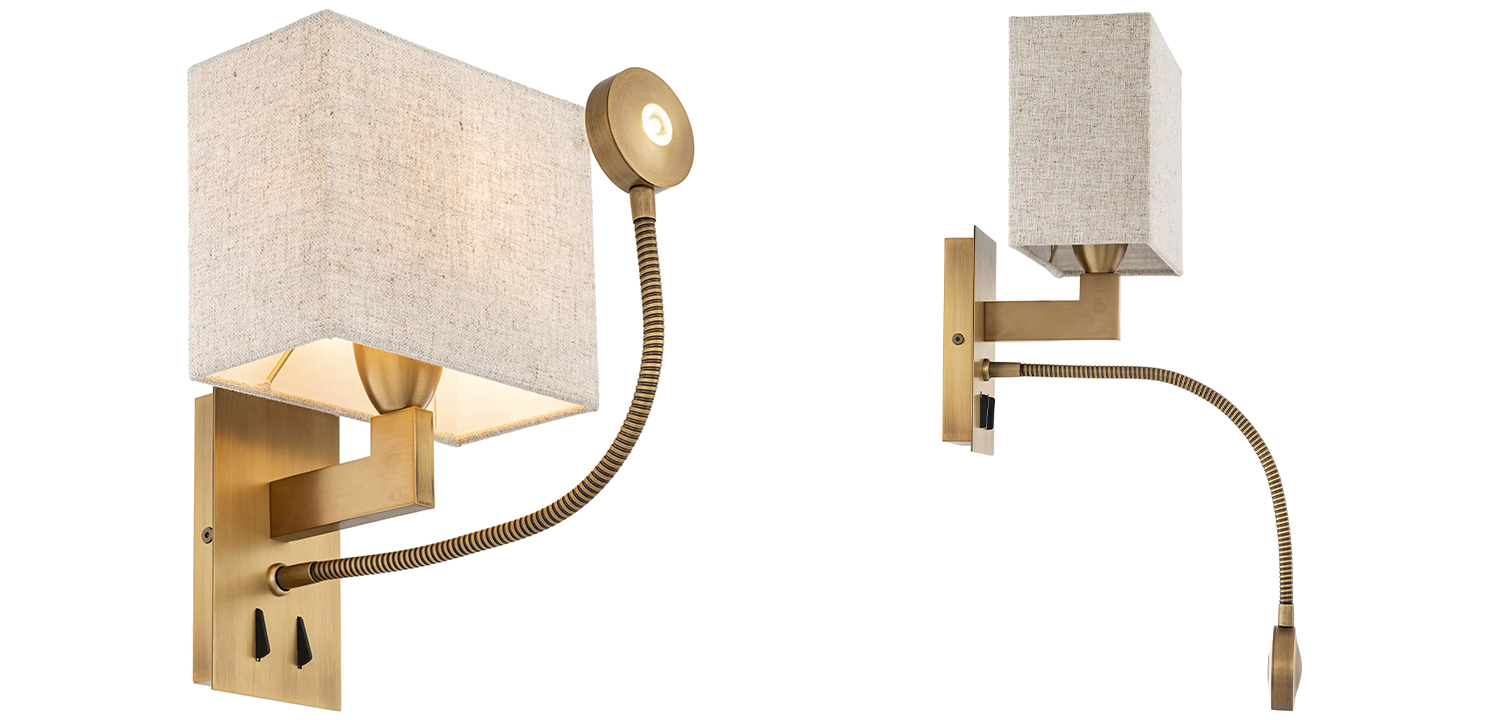 Бра Eichholtz Wall Lamp Reading Linen - фото №1