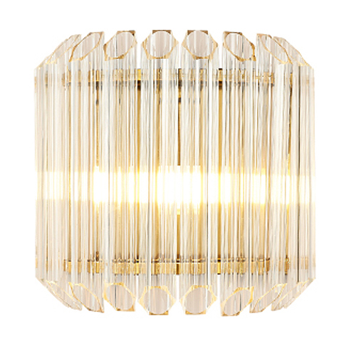 Бра Hexagon Wall Lamp прозрачное стекло Прозрачный Золотой Бра Hexagon Wall Lamp прозрачное стекло Прозрачный Золотой в Твери | Loft Concept