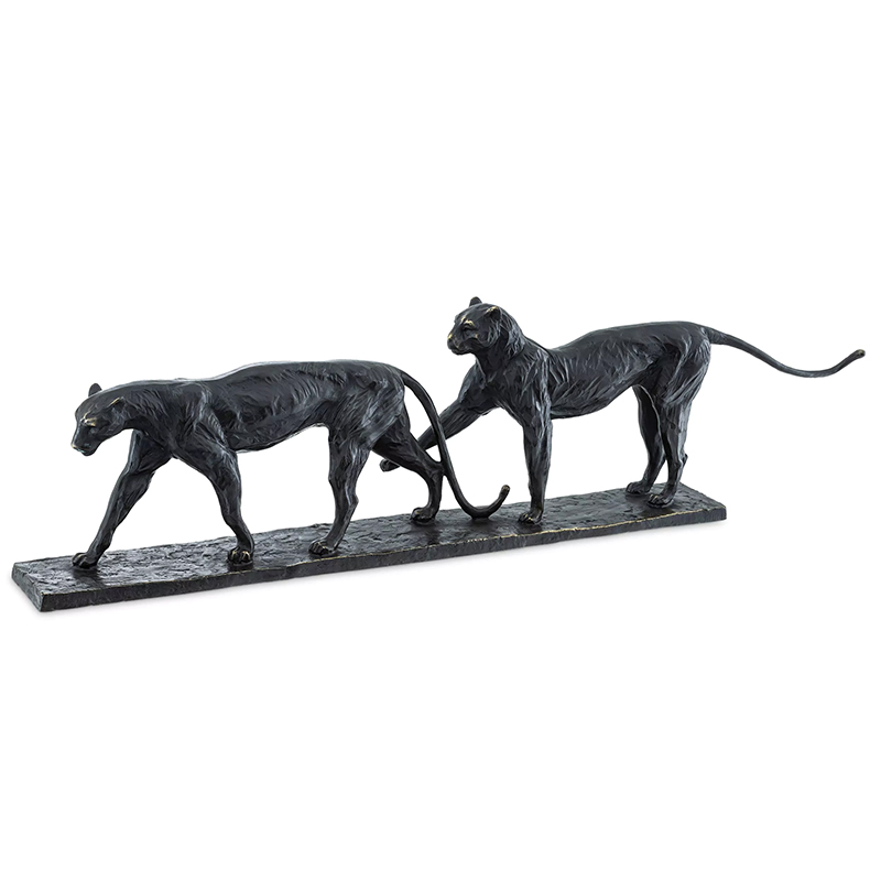 Декоративная статуэтка Eichholtz Leopard Pair Темная бронза в Твери | Loft Concept 