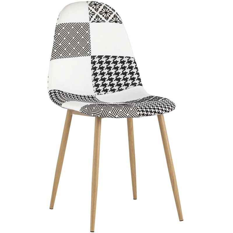 Стул Archie Chair Черно-Белый Печворк Белый Черный Древесина Стул Archie Chair Черно-Белый Печворк Белый Черный Древесина в Твери | Loft Concept