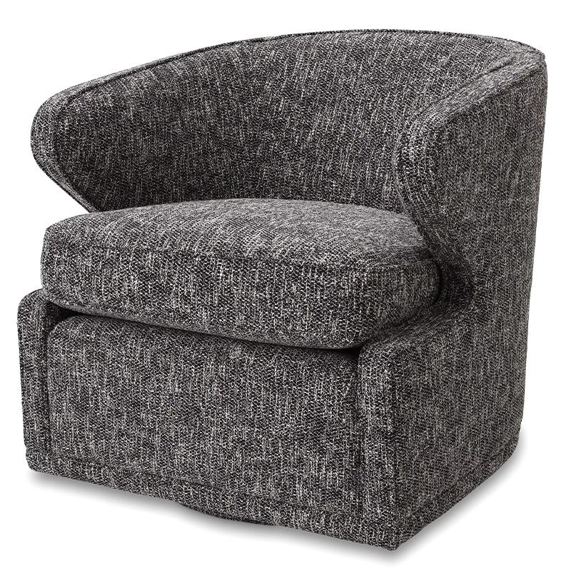 Кресло Eichholtz Swivel Chair Dorset Cambon Black Черно-белый Черный Кресло Eichholtz Swivel Chair Dorset Cambon Black Черно-белый Черный в Твери | Loft Concept