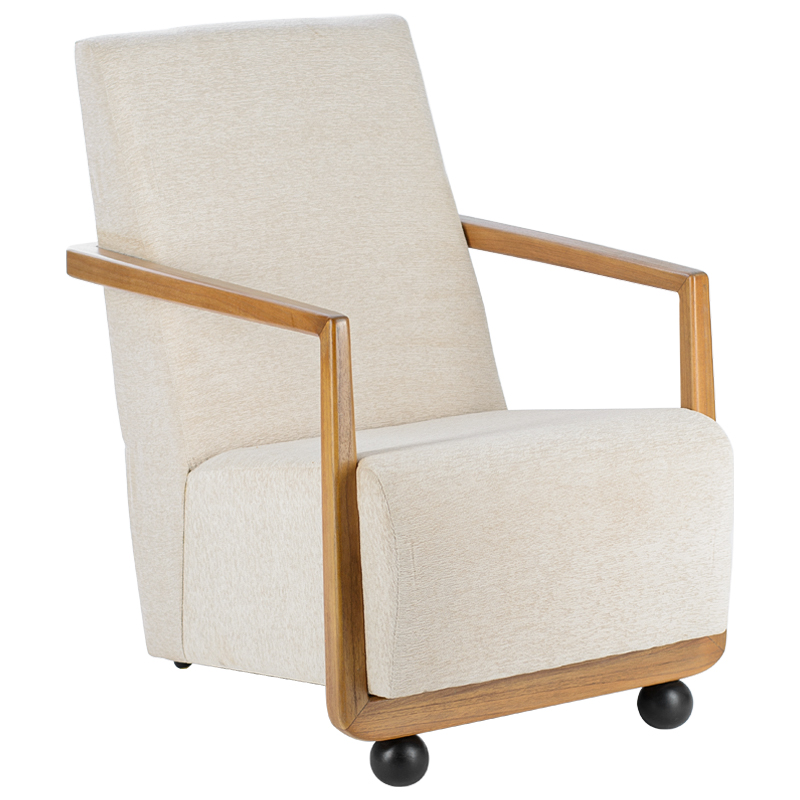 Кресло Stellan Armchair Бежевый Древесина Черный Кресло Stellan Armchair Бежевый Древесина Черный в Твери | Loft Concept