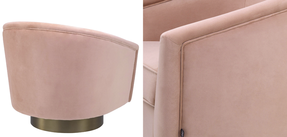 Кресло Eichholtz Swivel Chair Catene nude - фото №1