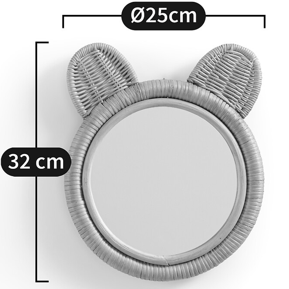 Зеркало из ротанга в форме головы медведя Wicrer Furniture в Твери