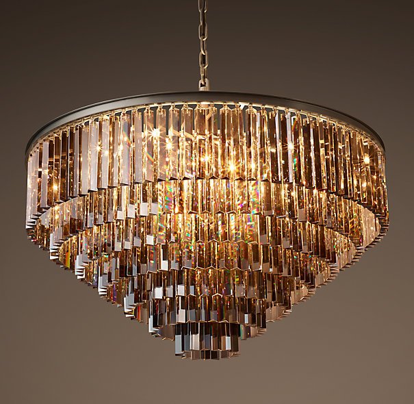 Люстра RH 1920s Odeon Smoke Glass Fringe Chandelier -80, 100 Черный Люстра RH 1920s Odeon Smoke Glass Fringe Chandelier -80, 100 Черный в Твери | Loft Concept