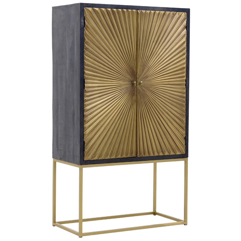 Шкаф Loritz Sun Cupboard Золотой Черный Шкаф Loritz Sun Cupboard Золотой Черный в Твери | Loft Concept