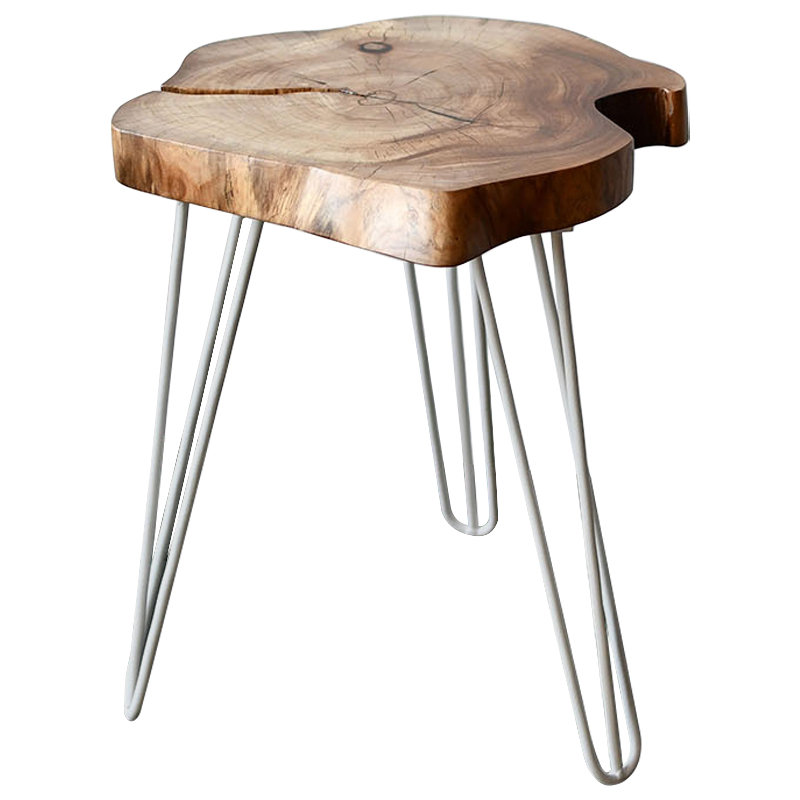 Приставной стол Frederic Industrial Metal Rust Side Table Древесина Белый в Твери | Loft Concept 