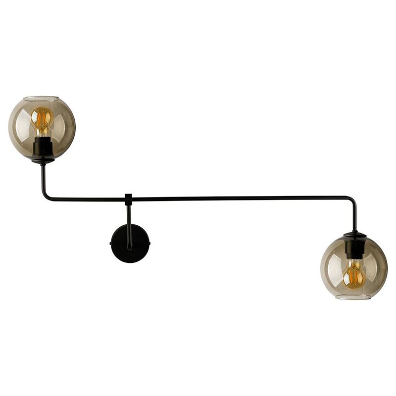 Бра Franco Wall Lamp Duo Черный Янтарный Бра Franco Wall Lamp Duo Черный Янтарный в Твери | Loft Concept