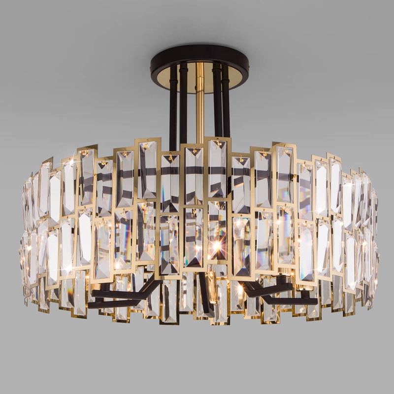 Потолочная люстра Darkness Chandelier gold 53 Черный Прозрачный (Transparent) Золотой Потолочная люстра Darkness Chandelier gold 53 Черный Прозрачный (Transparent) Золотой в Твери | Loft Concept