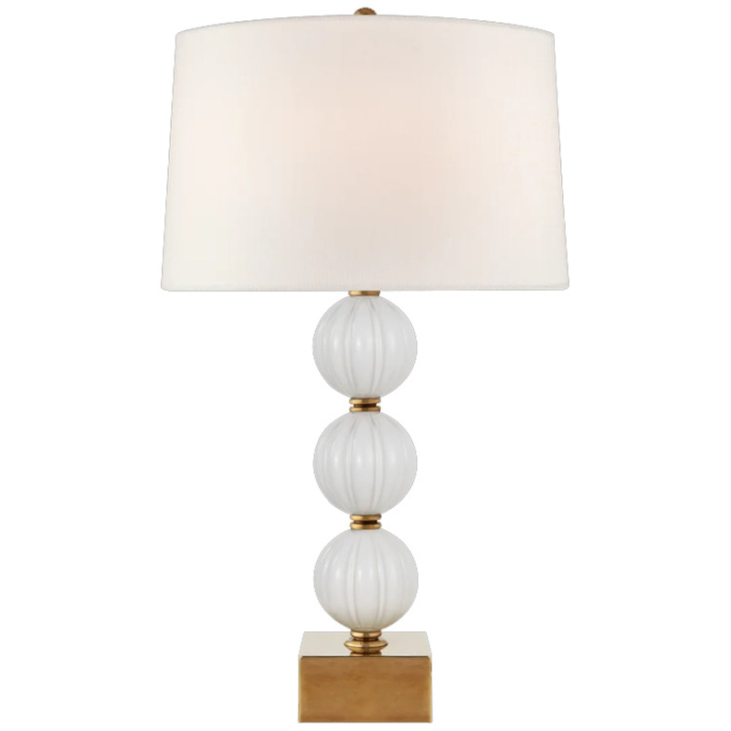 Настольная лампа SAZERAC LARGE TABLE LAMP White Белый Латунь Бежевый Настольная лампа SAZERAC LARGE TABLE LAMP White Белый Латунь Бежевый в Твери | Loft Concept