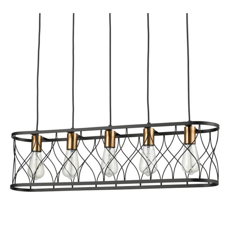 Люстра Loft Oval Base Черный Золотой Люстра Loft Oval Base Черный Золотой в Твери | Loft Concept