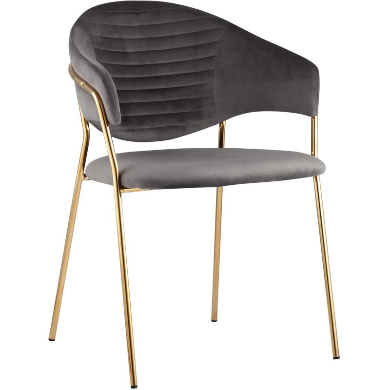 Стул Alexis Chair Серый Велюр Золотые ножки Серый Золотой Стул Alexis Chair Серый Велюр Золотые ножки Серый Золотой в Твери | Loft Concept