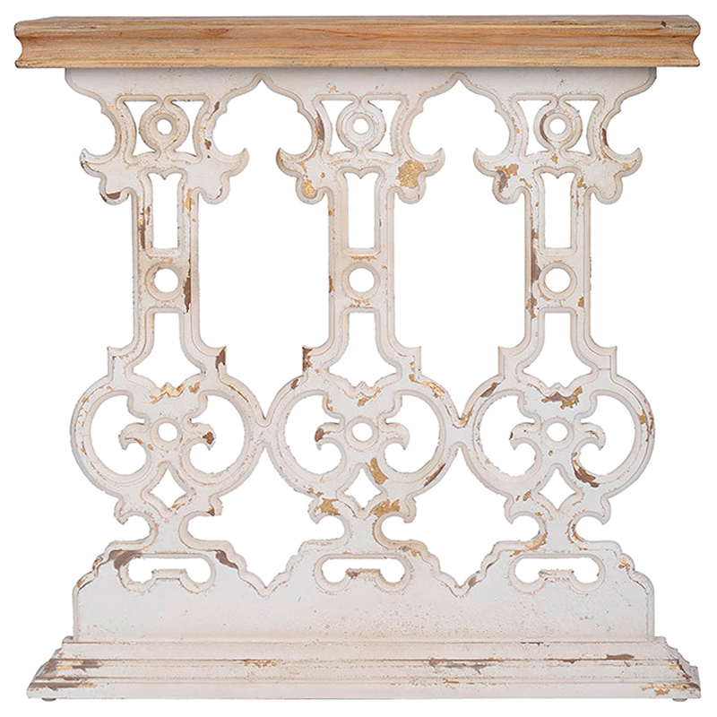 Винтажная консоль Aged Wood Коричневый Белый Винтажная консоль Aged Wood Коричневый Белый в Твери | Loft Concept