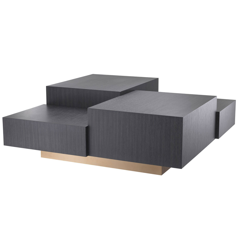 Кофейный стол Eichholtz Coffee Table Nerone Дерево Темно-Серый Матовая латунь Кофейный стол Eichholtz Coffee Table Nerone Дерево Темно-Серый Матовая латунь в Твери | Loft Concept