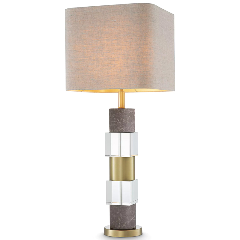 Настольная лампа Eichholtz Table Lamp Cullingham Grey Marble Латунь Прозрачное Стекло Серый Бежево-серый Настольная лампа Eichholtz Table Lamp Cullingham Grey Marble Латунь Прозрачное Стекло Серый Бежево-серый в Твери | Loft Concept