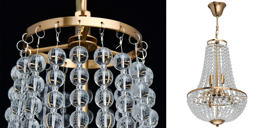 Люстра Virginia Clear Beads Chandelier Gold Люстра Virginia Clear Beads Chandelier Gold - Loft-Concept в Твери