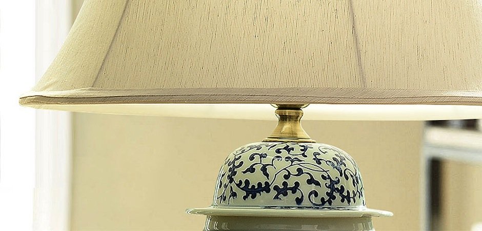 Настольная керамическая лампа с узором Kelly - Loft-Concept в Твери