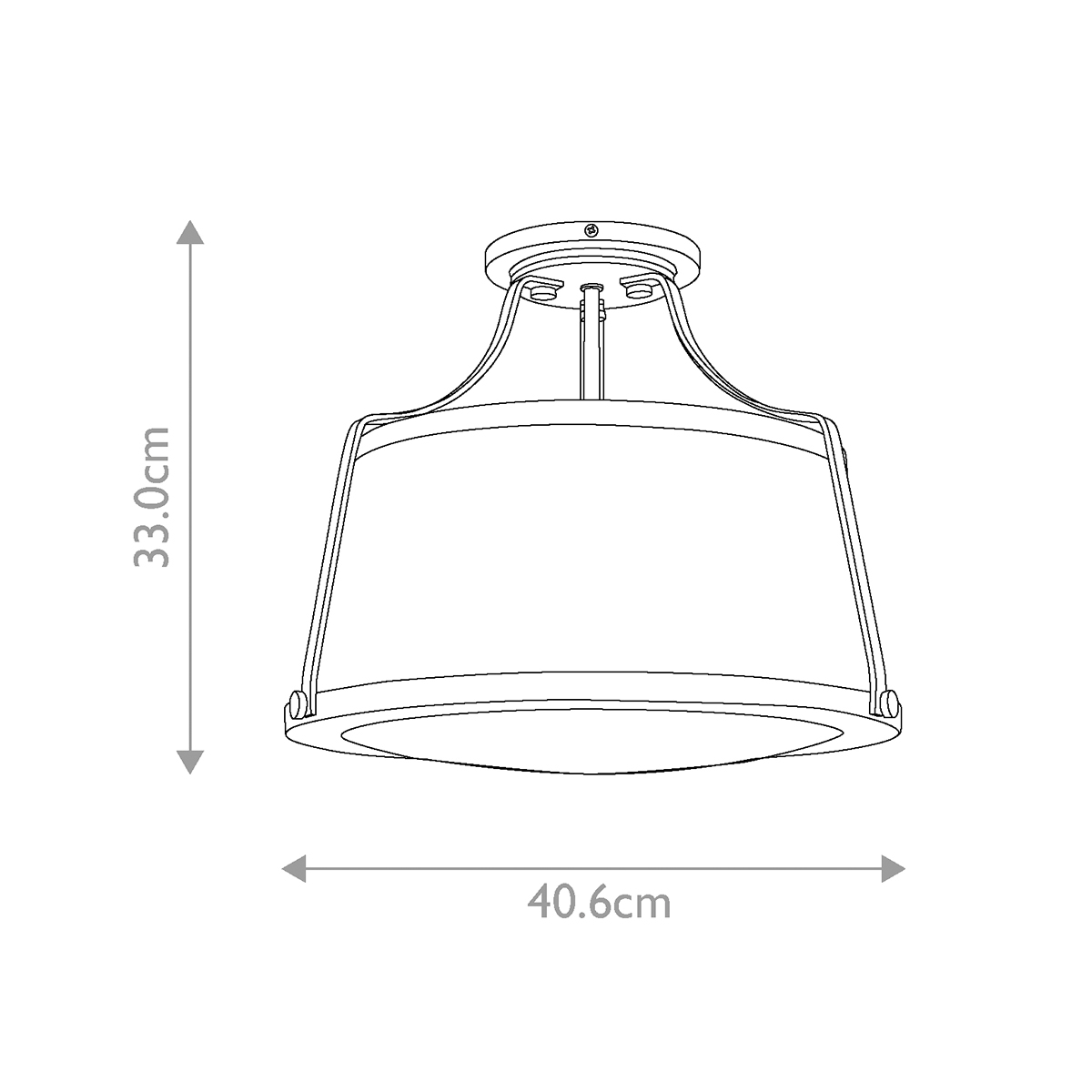 Потолочный светильник со светлым текстильным абажуром Hinkley в Твери
