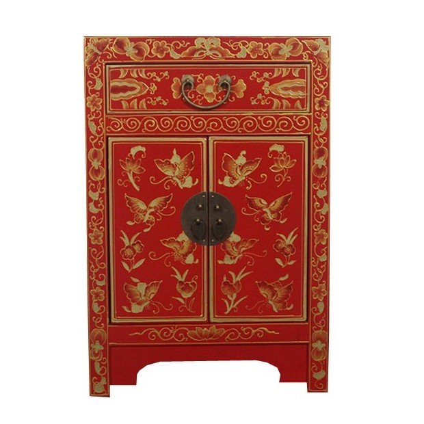 Тумба Chinese Painting Butterflies Red Красный Золотой Тумба Chinese Painting Butterflies Red Красный Золотой в Твери | Loft Concept