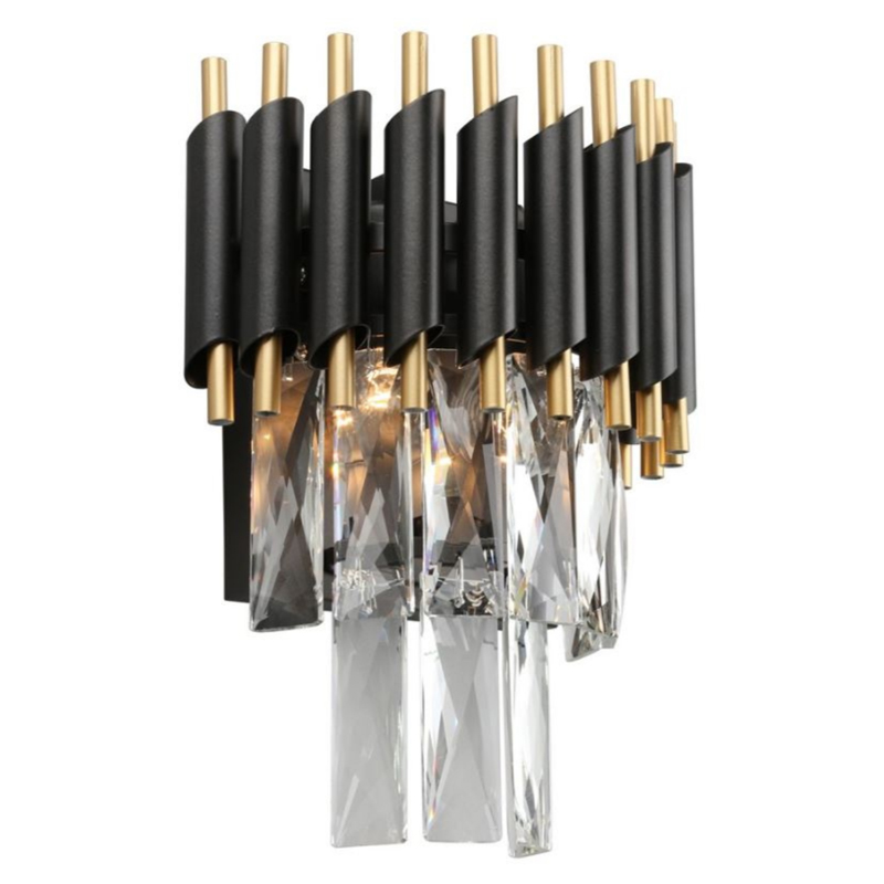 Бра Black Chandelier Crystal Черный Прозрачное Стекло Золотой в Твери | Loft Concept 