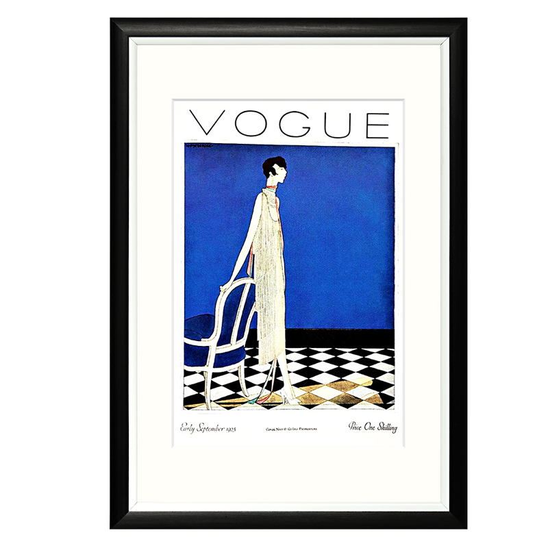 Постер Vogue September 1925 Синий Черный Белый Постер Vogue September 1925 Синий Черный Белый в Твери | Loft Concept