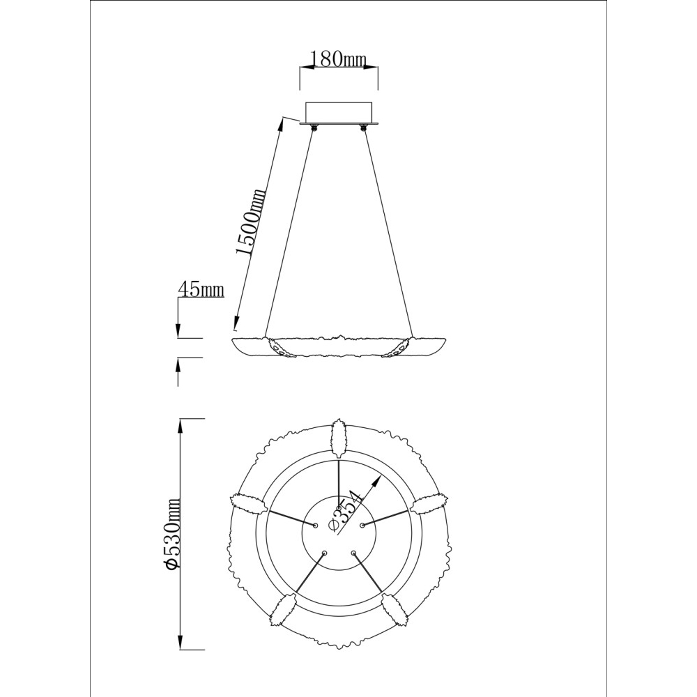 Люстра в форме кольца розовая Warm Pink Light в Твери