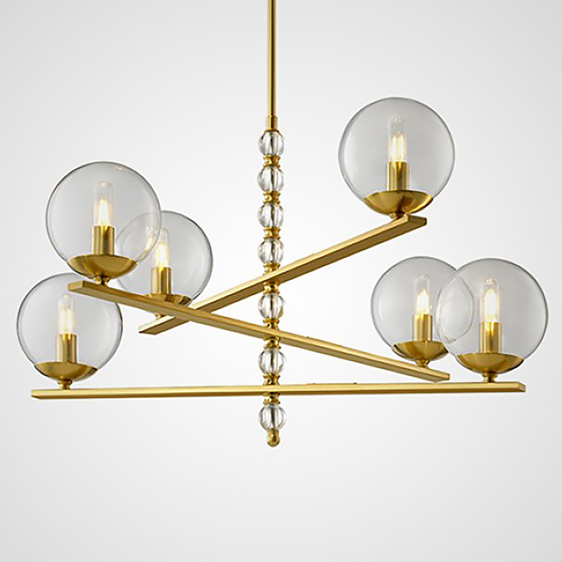 Люстра FONDO Chandelier Латунь Прозрачный Люстра FONDO Chandelier Латунь Прозрачный в Твери | Loft Concept
