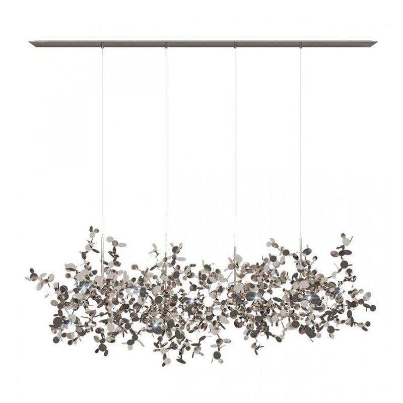Люстра Terzani Argent Suspension Linear Silver длина 120 см Серебряный Люстра Terzani Argent Suspension Linear Silver длина 120 см Серебряный в Твери | Loft Concept