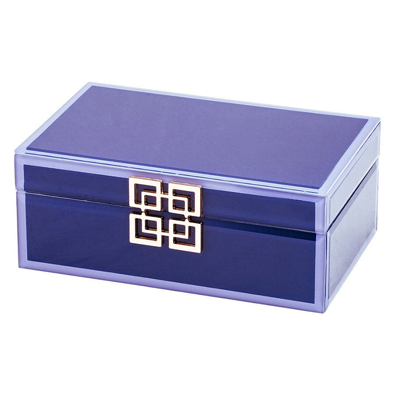Шкатулка Dark Blue Glass Box Синий Шкатулка Dark Blue Glass Box Синий в Твери | Loft Concept