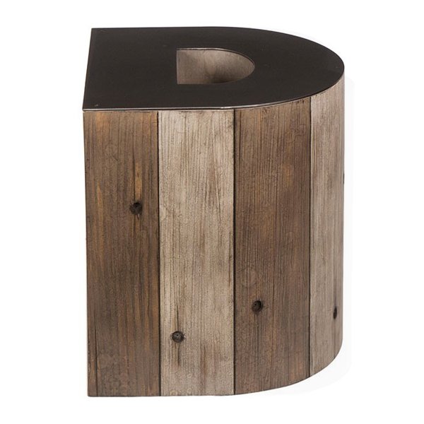 Столик Wooden Alphabet D Side Table Графит Коричневый Столик Wooden Alphabet D Side Table Графит Коричневый в Твери | Loft Concept