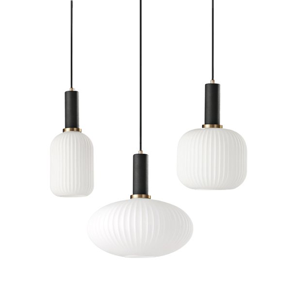 Подвесной светильник Ferm Living chinese lantern Белый Черный Подвесной светильник Ferm Living chinese lantern Белый Черный в Твери | Loft Concept