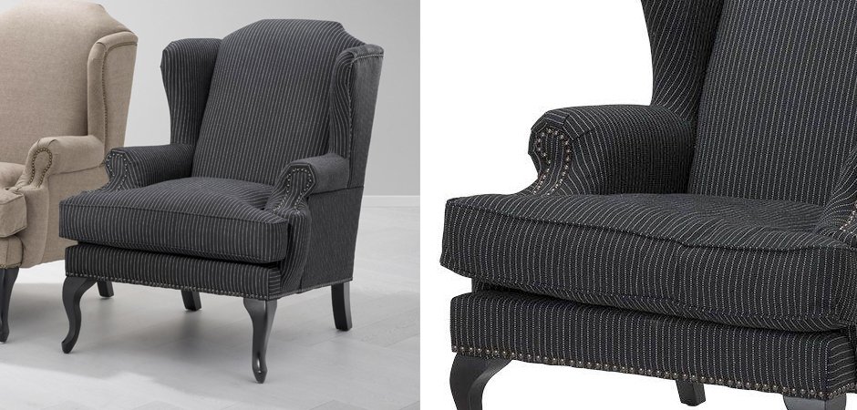 Кресло Eichholtz Chair Frank Sinatra Black & white Кресло Eichholtz Chair Frank Sinatra Black & white - Loft-Concept в Твери