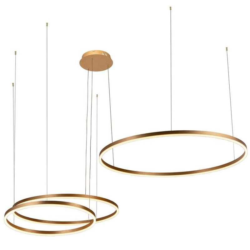 Люстра Yvette Ring Horizontal Trio Золотой Люстра Yvette Ring Horizontal Trio Золотой в Твери | Loft Concept