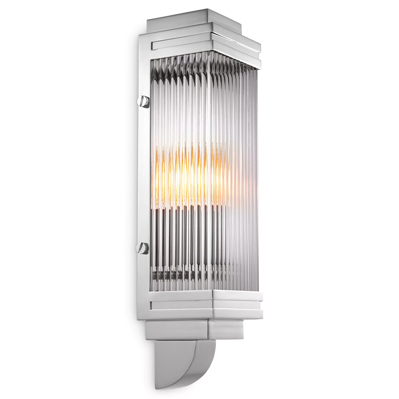 Бра Eichholtz Wall Lamp Bassett Nickel Прозрачное Стекло Никель Бра Eichholtz Wall Lamp Bassett Nickel Прозрачное Стекло Никель в Твери | Loft Concept