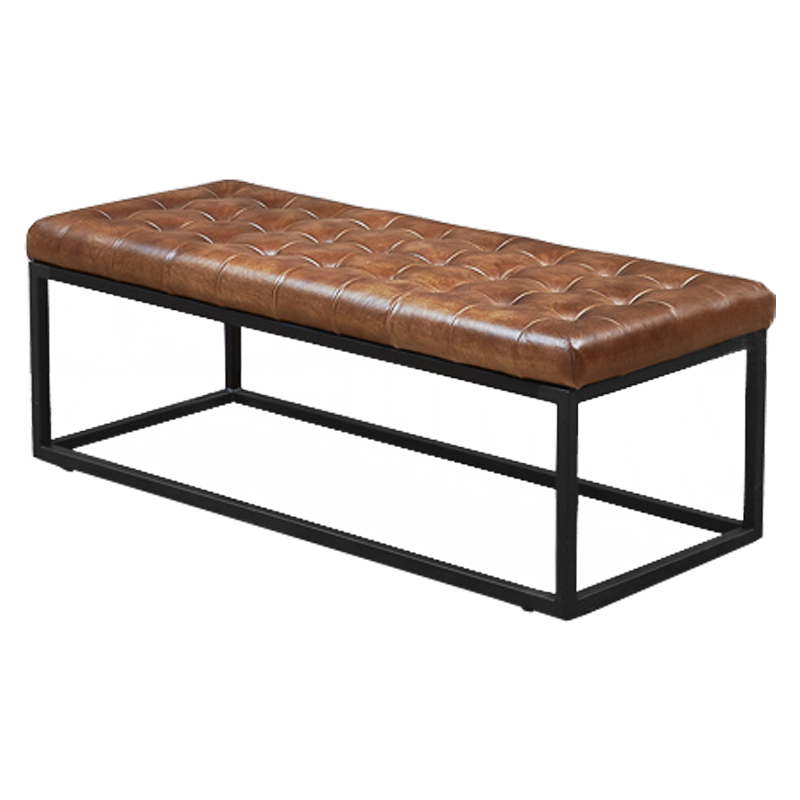 Банкетка Loft Leather Capitone Коричневый винтаж Черный Банкетка Loft Leather Capitone Коричневый винтаж Черный в Твери | Loft Concept