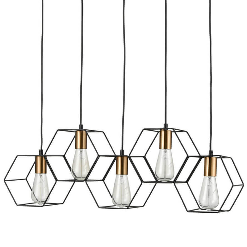Люстра Loft Wire Cage Pendant 5 Черный Люстра Loft Wire Cage Pendant 5 Черный в Твери | Loft Concept