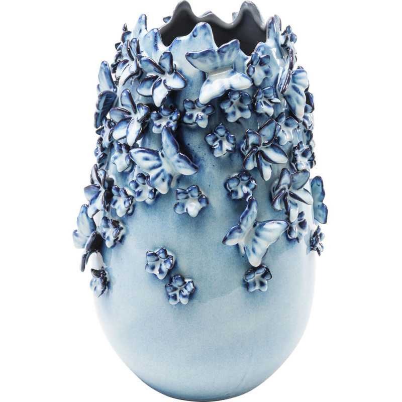 Ваза Blue & white Butterflies vase Голубой Ваза Blue & white Butterflies vase Голубой в Твери | Loft Concept