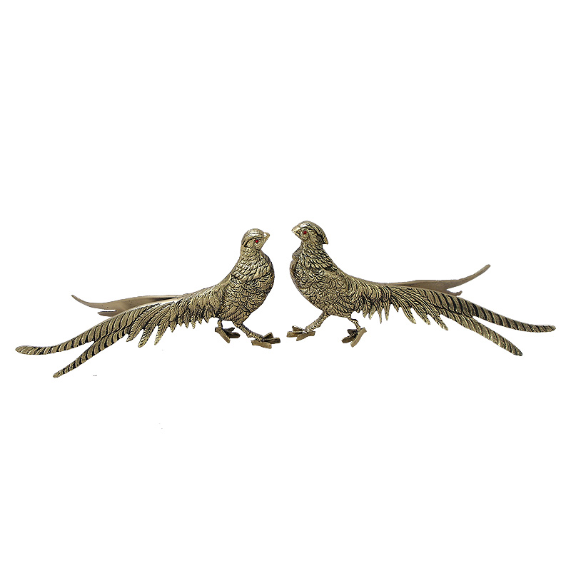 Статуэтка бронзовая пара Фазаны золотые Bronze Birds Золотой Статуэтка бронзовая пара Фазаны золотые Bronze Birds Золотой в Твери | Loft Concept