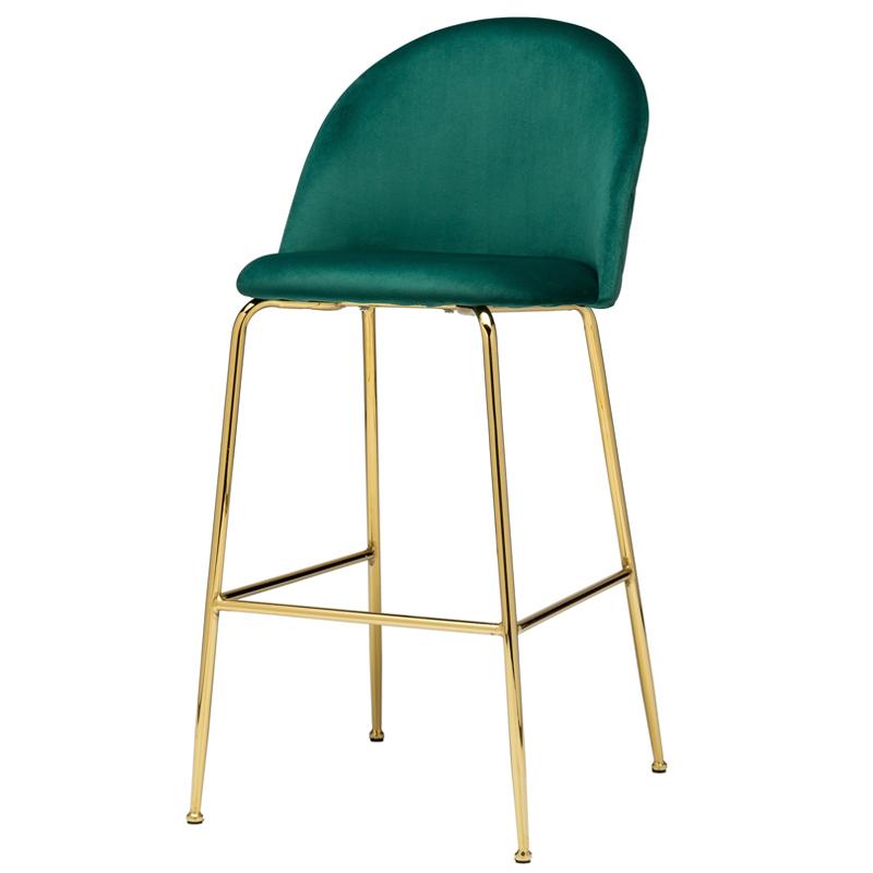 Барный стул Vendramin Bar Stool green Зеленый Глянцевое золото Барный стул Vendramin Bar Stool green Зеленый Глянцевое золото в Твери | Loft Concept