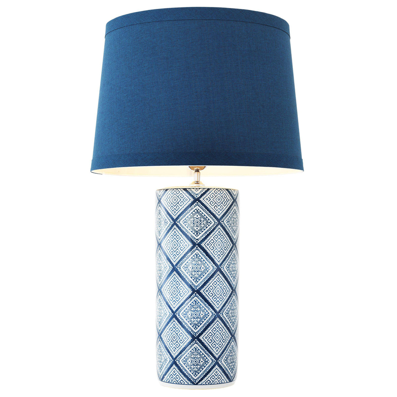 Настольная лампа Eichholtz Table Lamp Forever Белый Синий Настольная лампа Eichholtz Table Lamp Forever Белый Синий в Твери | Loft Concept