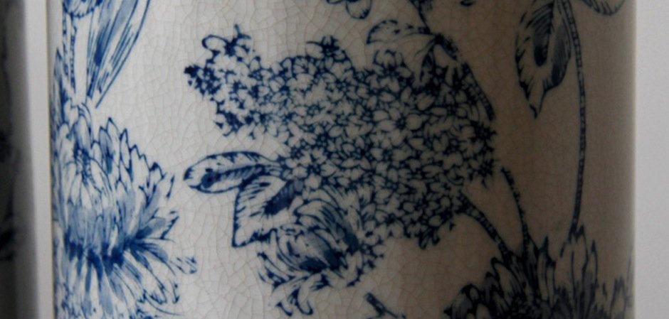 Вазы blue and white ornament Комплект из 2-х Вазы blue and white ornament Комплект из 2-х - Loft-Concept в Твери