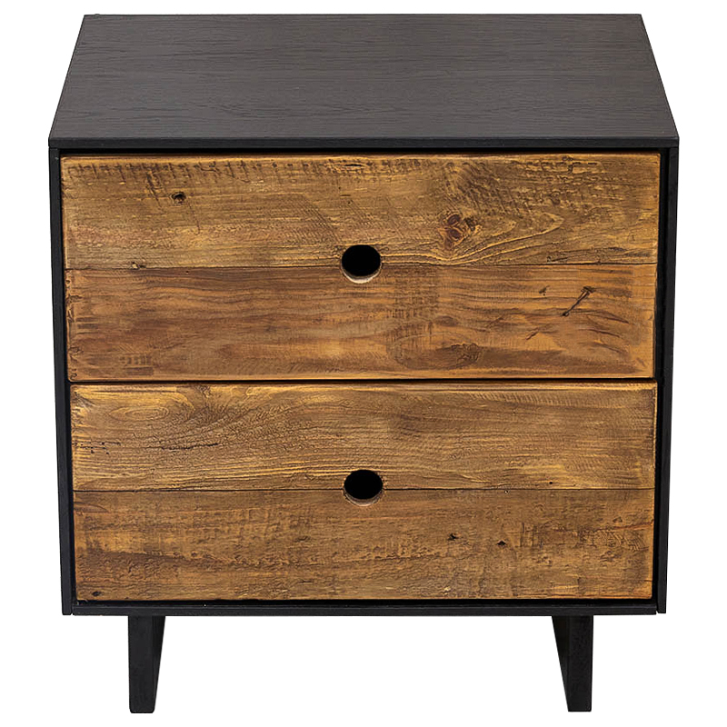 Тумбочка с 2-мя ящиками Russell Nightstand Коричневый Древесина Тумбочка с 2-мя ящиками Russell Nightstand Коричневый Древесина в Твери | Loft Concept