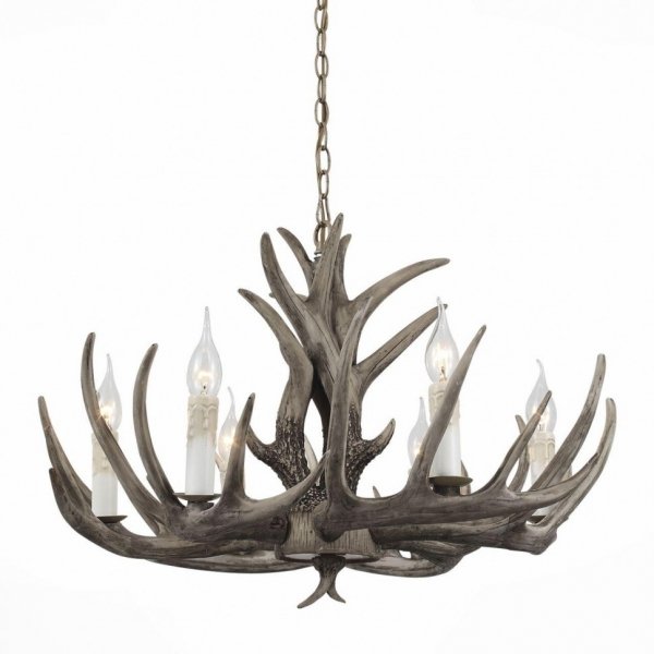 Люстра Hornland Chandelier 6 Grey Серый Люстра Hornland Chandelier 6 Grey Серый в Твери | Loft Concept