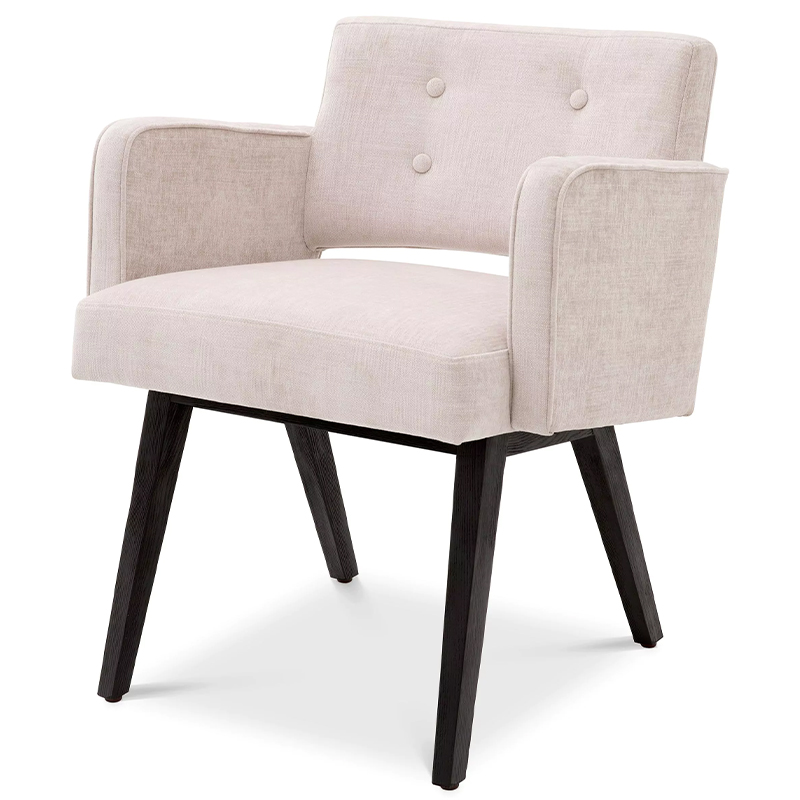 Стул Eichholtz Dining Chair Locarno Beige Бежевый Черный Стул Eichholtz Dining Chair Locarno Beige Бежевый Черный в Твери | Loft Concept