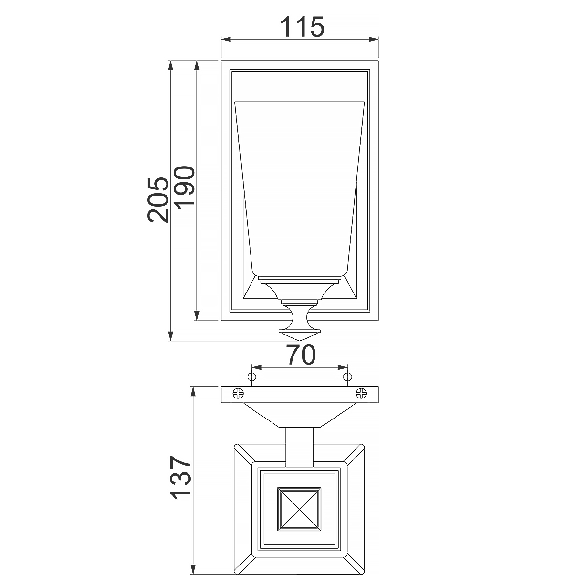 Бра с белым матовым плафоном на прямоугольном основании цвета хром Hinkley в Твери