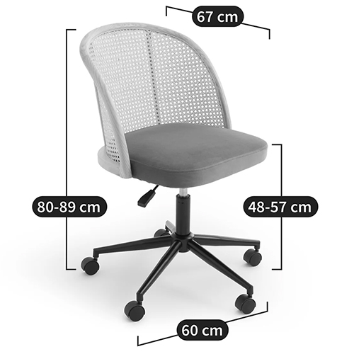 Офисное кресло из велюра и ротанга Eilwen Rattan Wicker Chair Офисное кресло из велюра и ротанга Eilwen Rattan Wicker Chair в Твери
