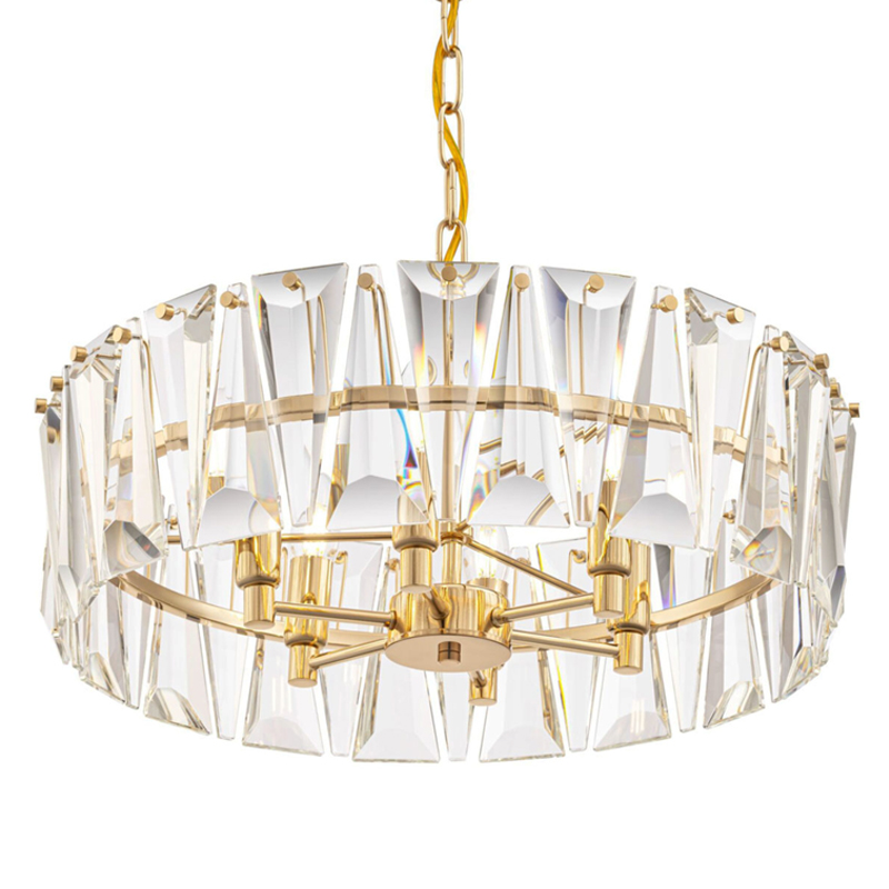Люстра Ruby Crystal Chandelier Gold 53 Глянцевое золото Прозрачное Стекло Люстра Ruby Crystal Chandelier Gold 53 Глянцевое золото Прозрачное Стекло в Твери | Loft Concept